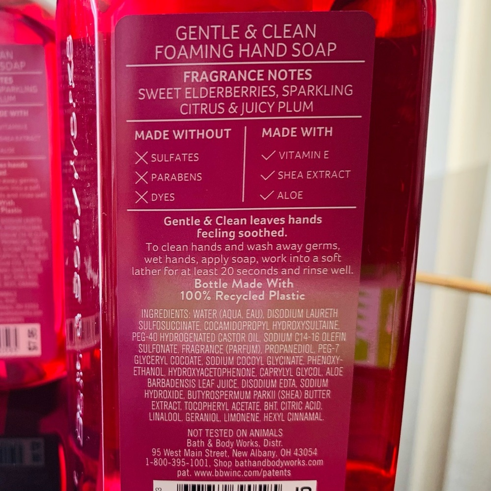 Bath & Body Works Wildberry Orchid Gentle & Clean Forming Hand Soap Set of 2 New - Picture 3 of 5